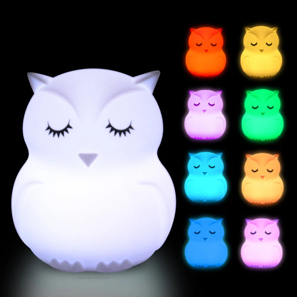 Owl Night Light with Remote