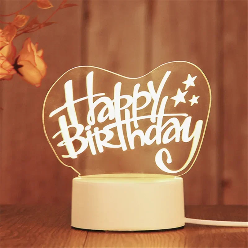 Romantic Heart Acrylic Lamp