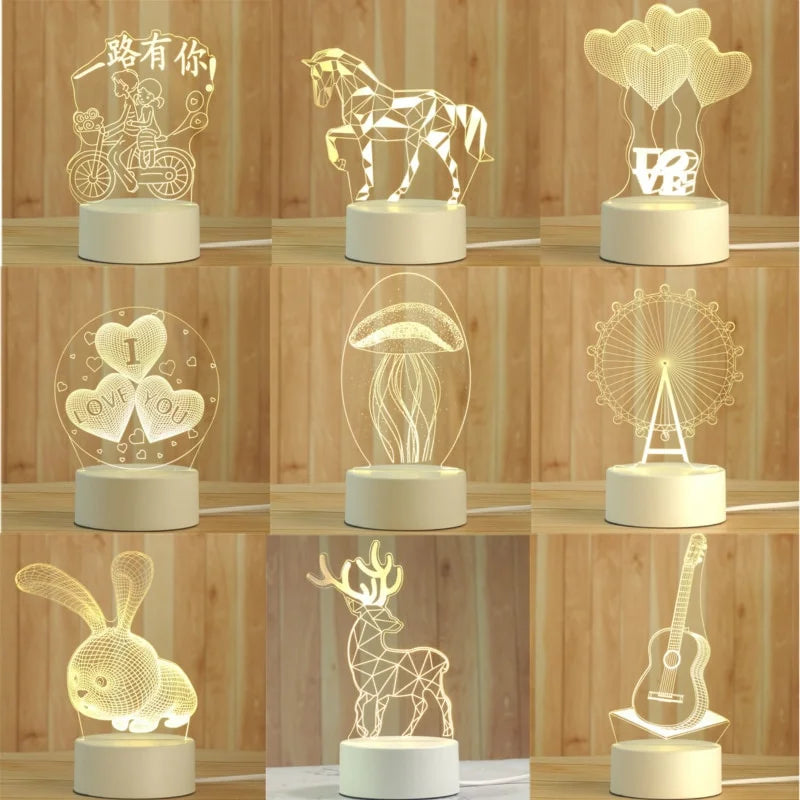 Romantic Heart Acrylic Lamp