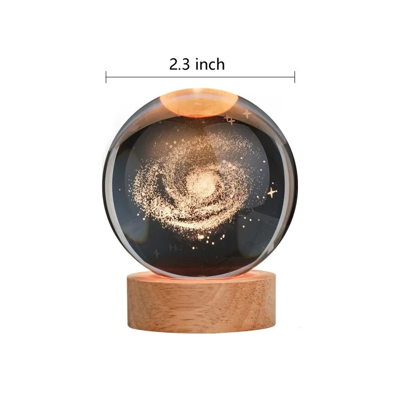 Crystal Solar System Lamp