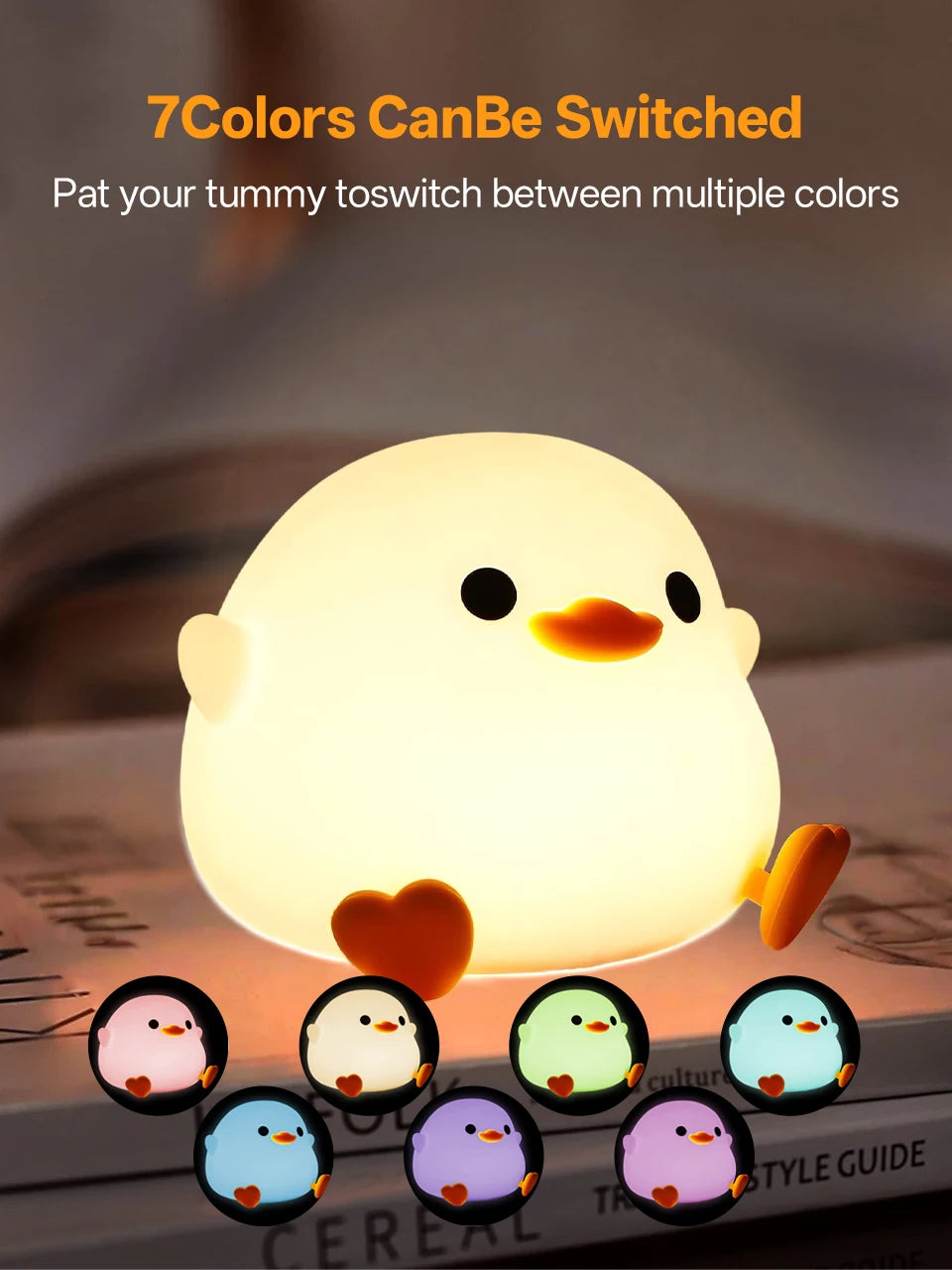 Silicone Duck Touch Light