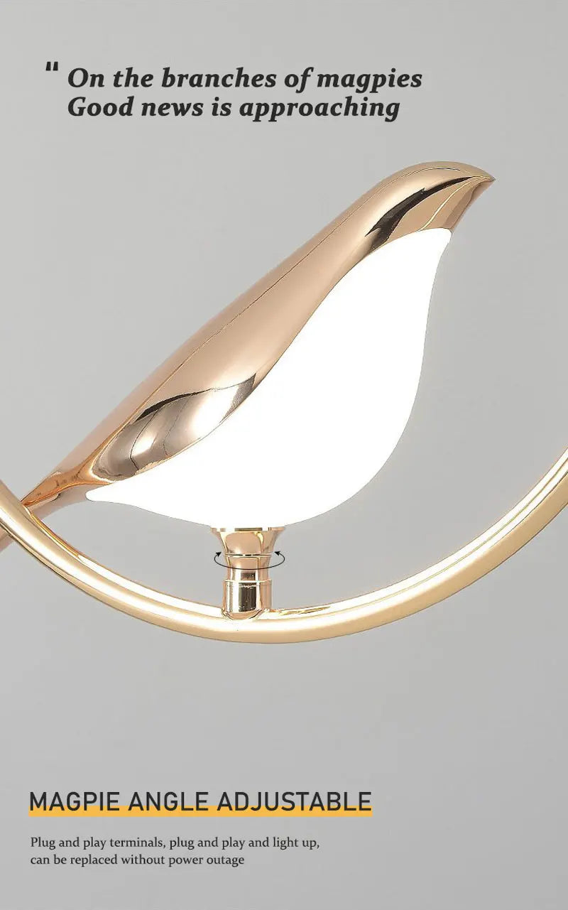 Magpie Bird Pendant Light