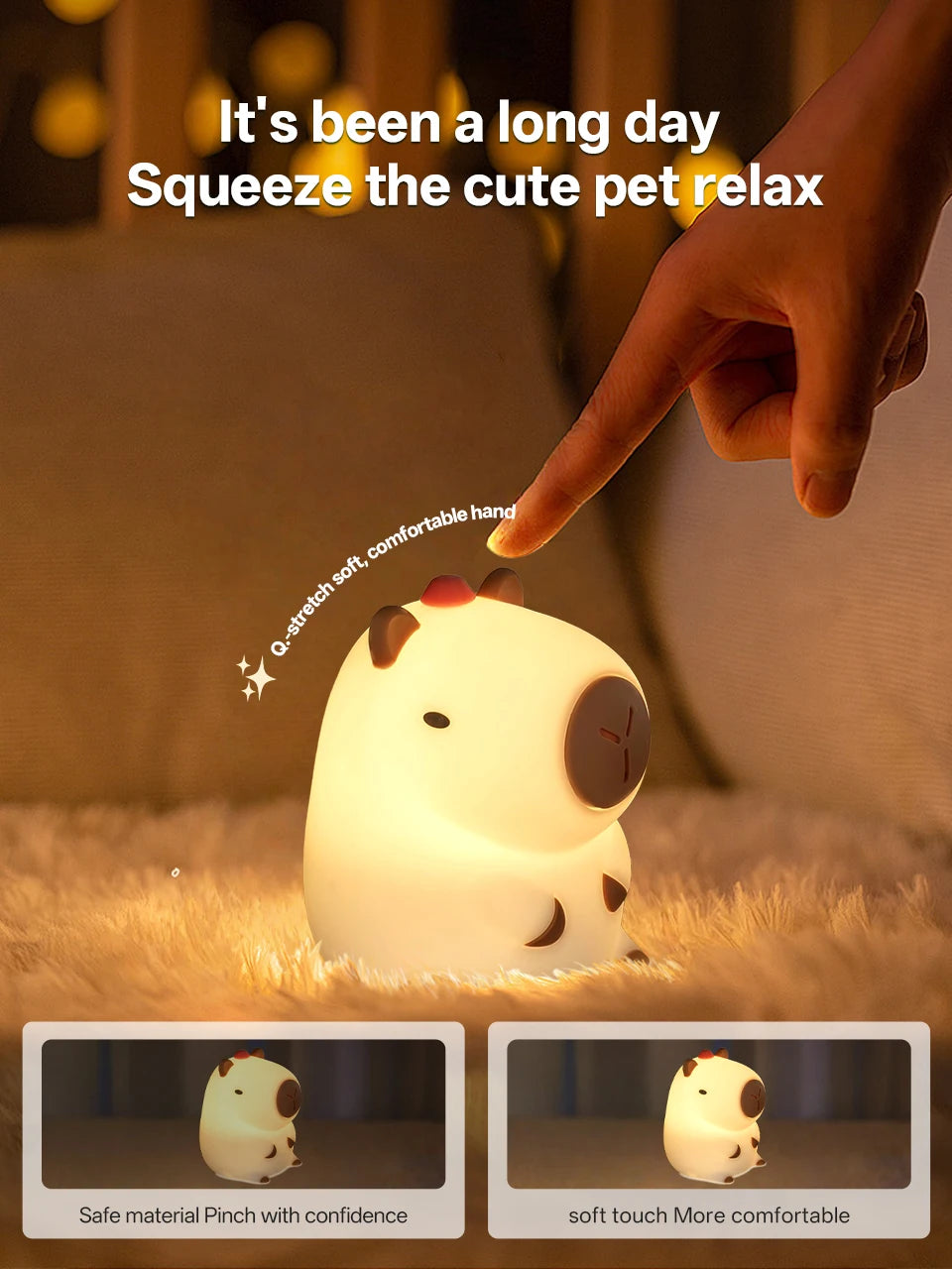 Silicone Duck Touch Light