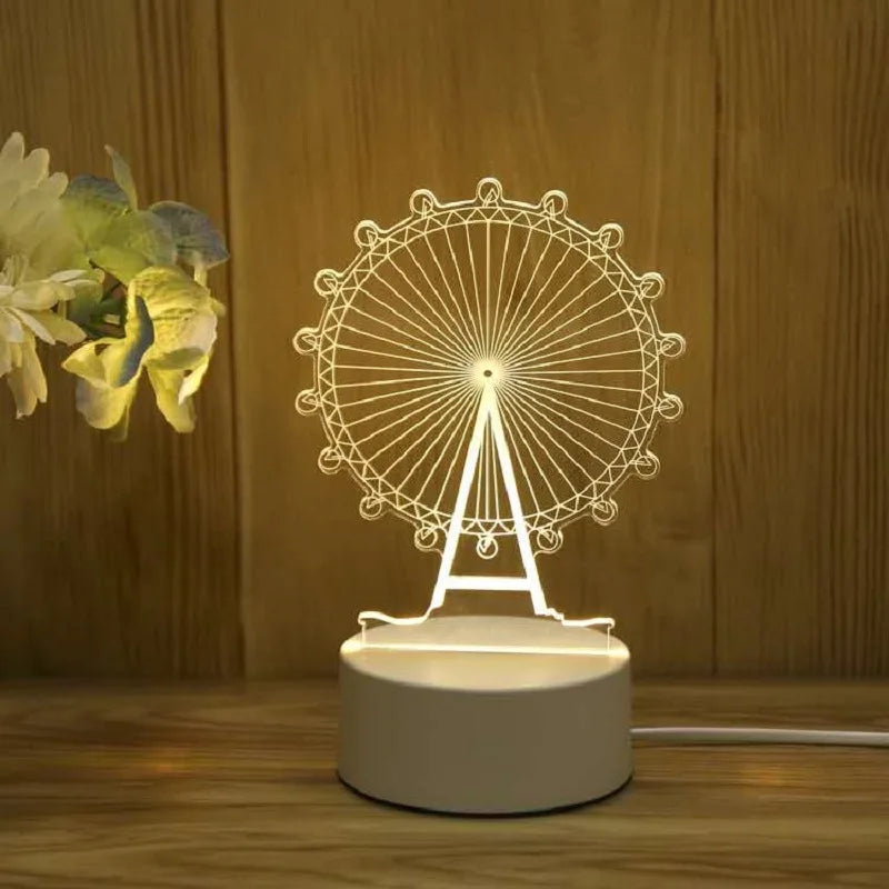 Romantic Heart Acrylic Lamp