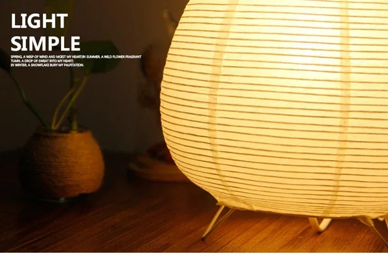 Japanese Rice-Paper Lantern Lamp