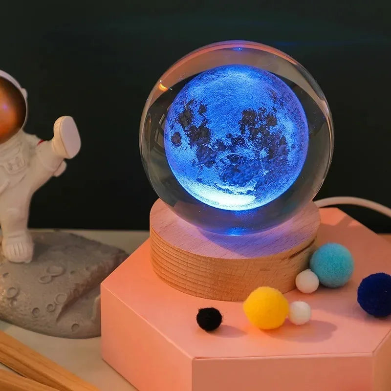 Crystal Solar System Lamp