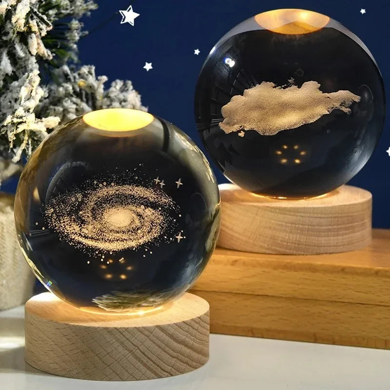 Crystal Solar System Lamp