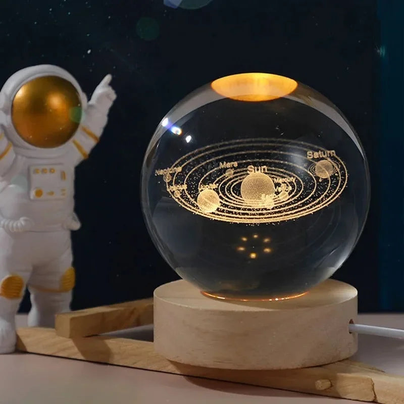 Crystal Solar System Lamp
