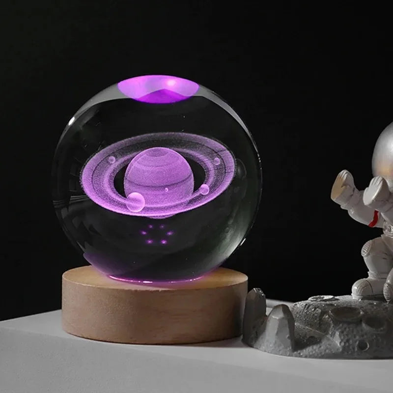 Crystal Solar System Lamp