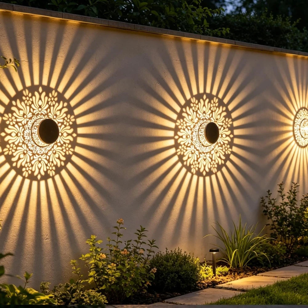 Solar Peony Wall Lantern