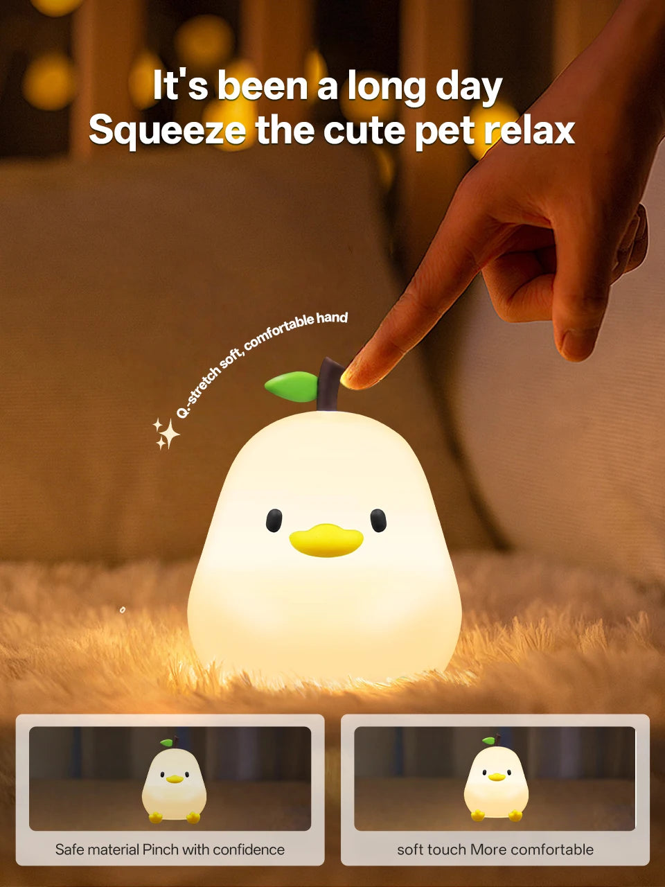 Silicone Duck Touch Light