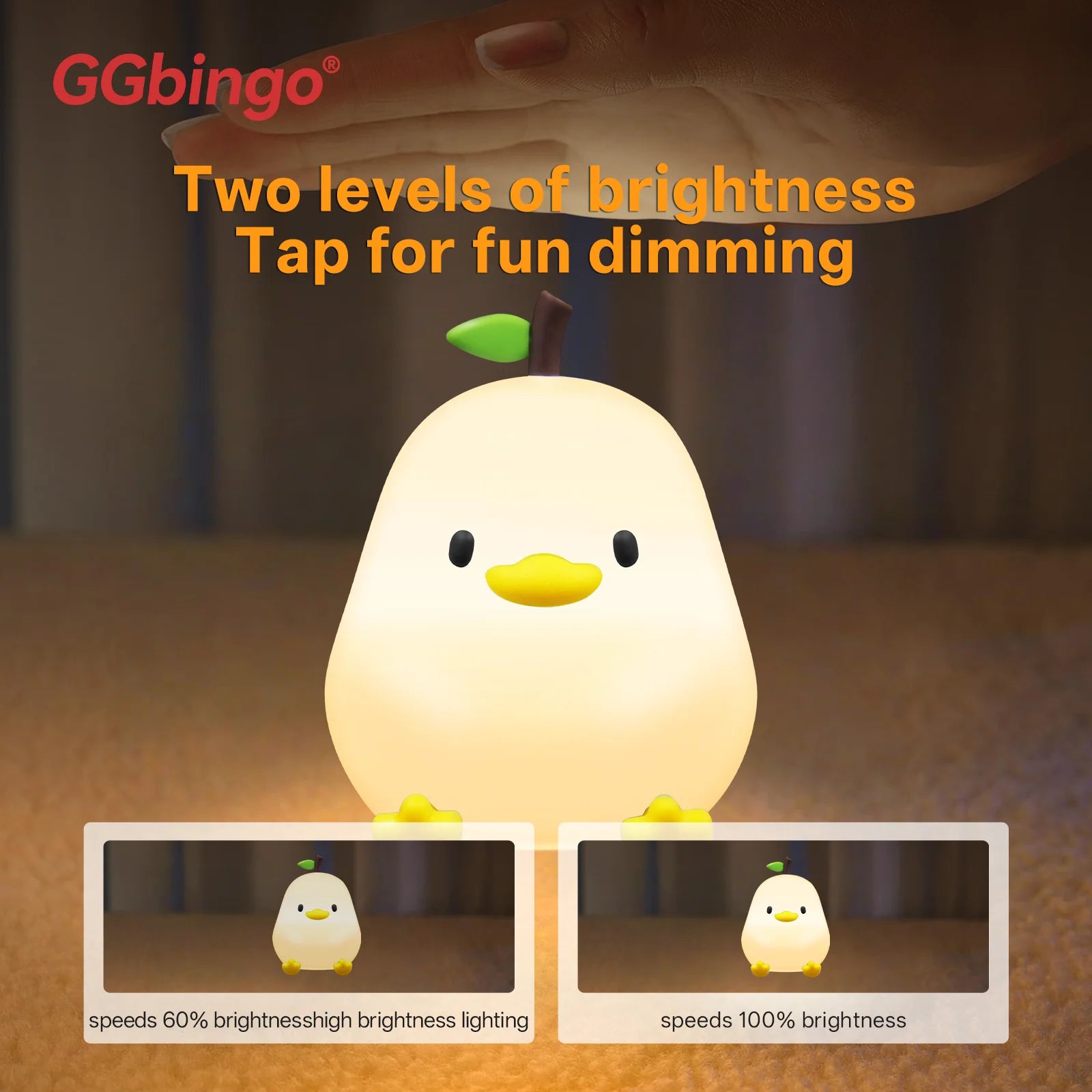 Silicone Duck Touch Light