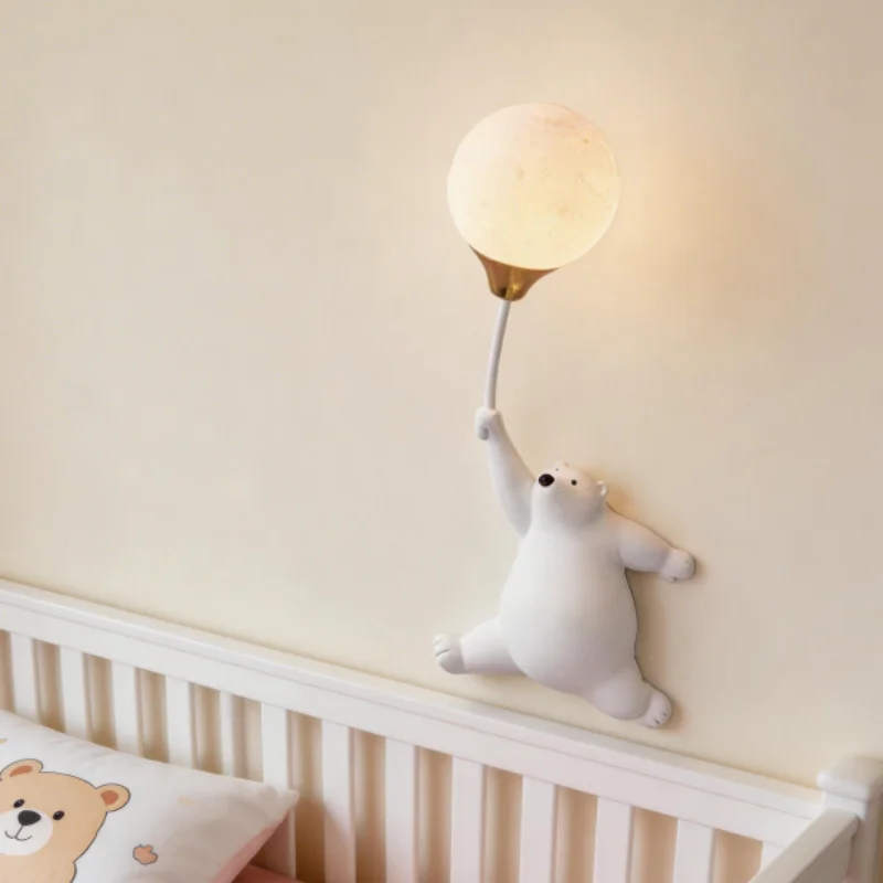 Polar Bear Moon Wall Lamp
