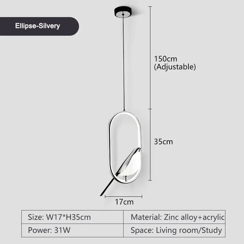 Magpie Bird Pendant Light