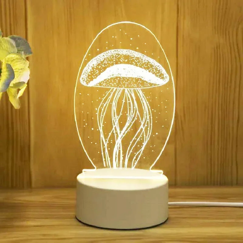 Romantic Heart Acrylic Lamp