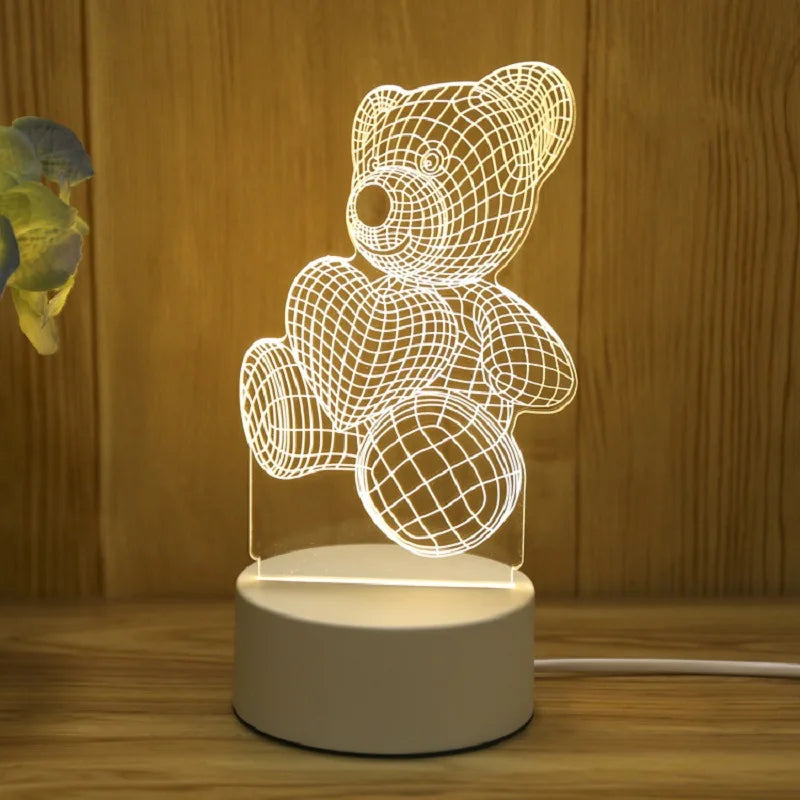 Romantic Heart Acrylic Lamp