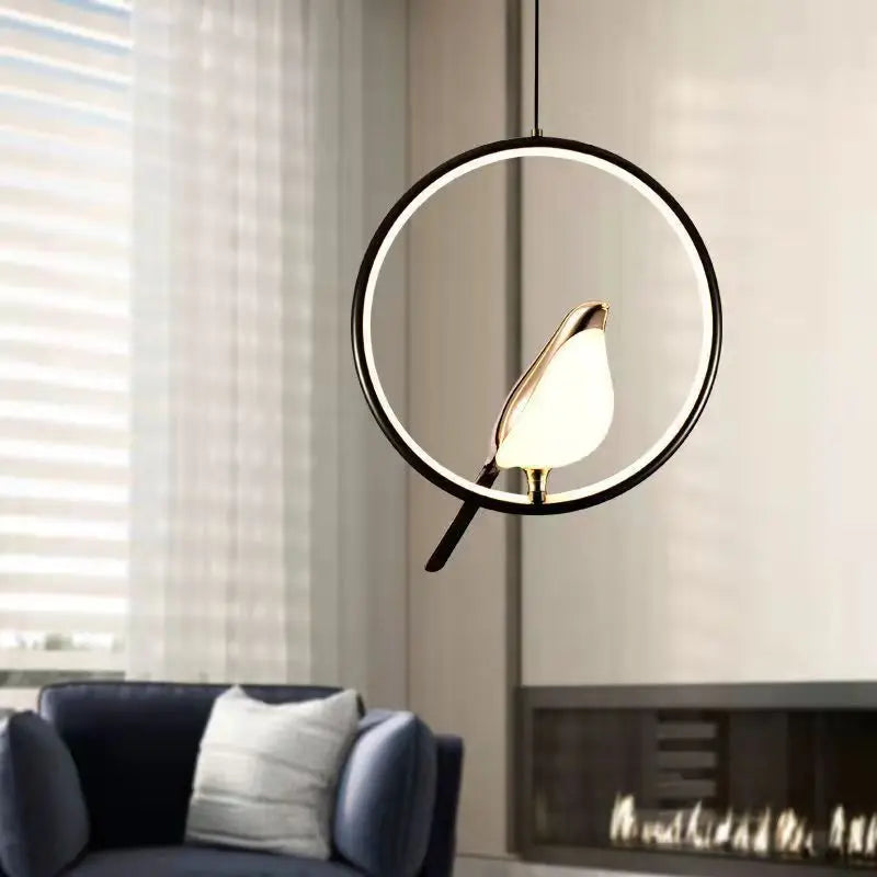 Magpie Bird Pendant Light