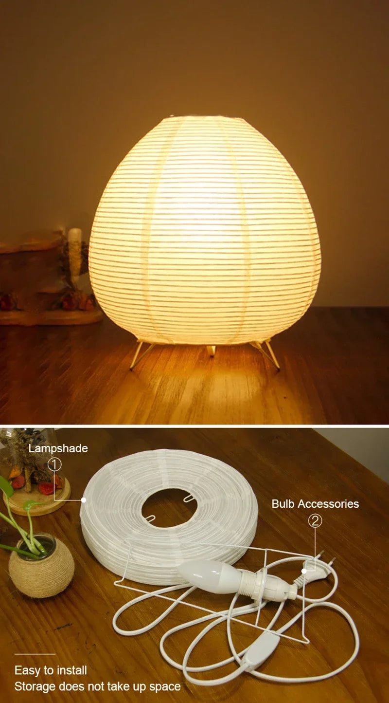 Japanese Rice-Paper Lantern Lamp
