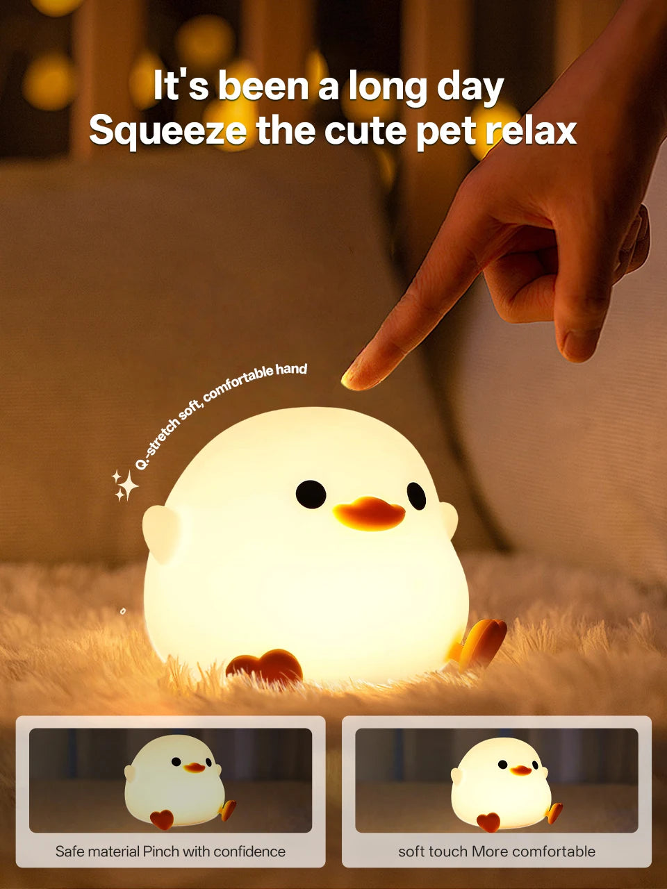 Silicone Duck Touch Light