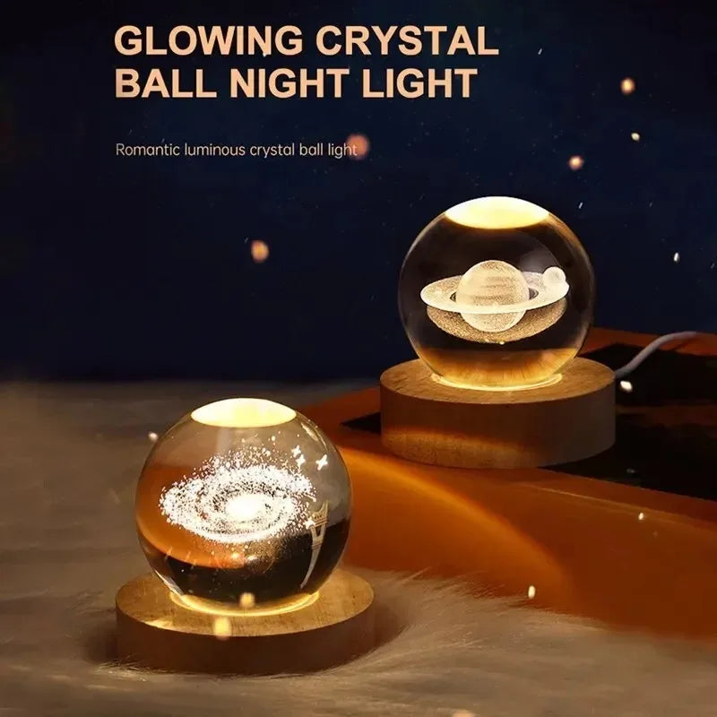 Crystal Solar System Lamp