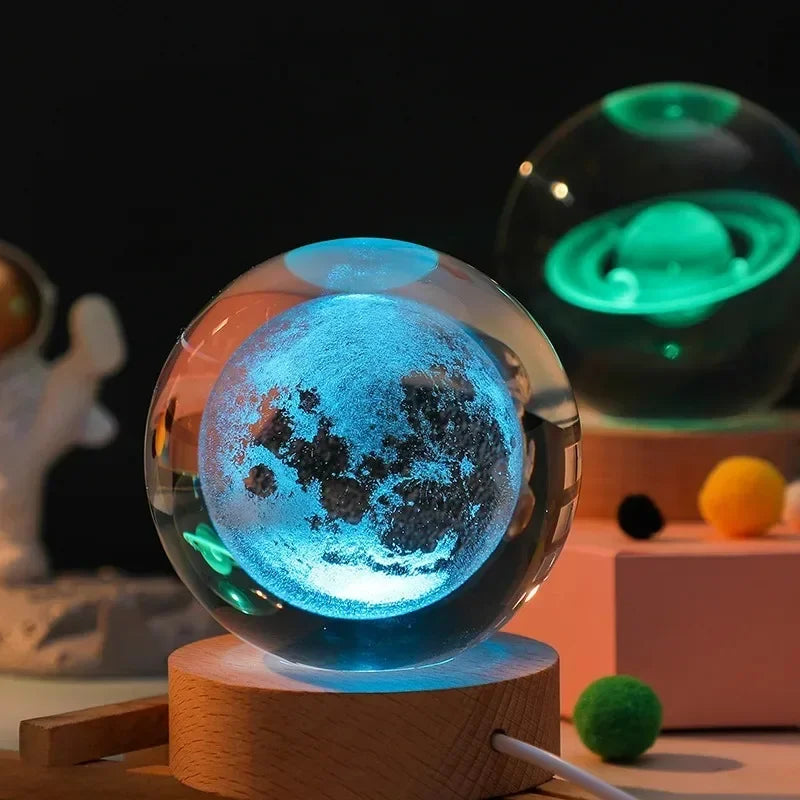 Crystal Solar System Lamp