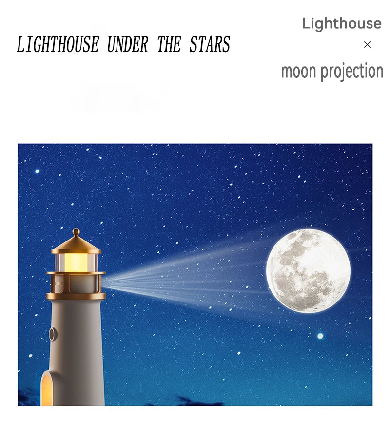 Moon Lighthouse Projection Lamp