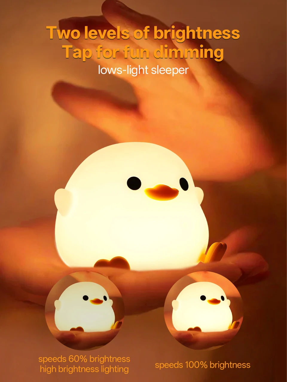 Silicone Duck Touch Light