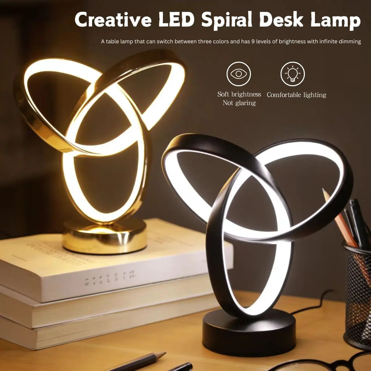 Tri-Colour Modern Art Desk Lamp