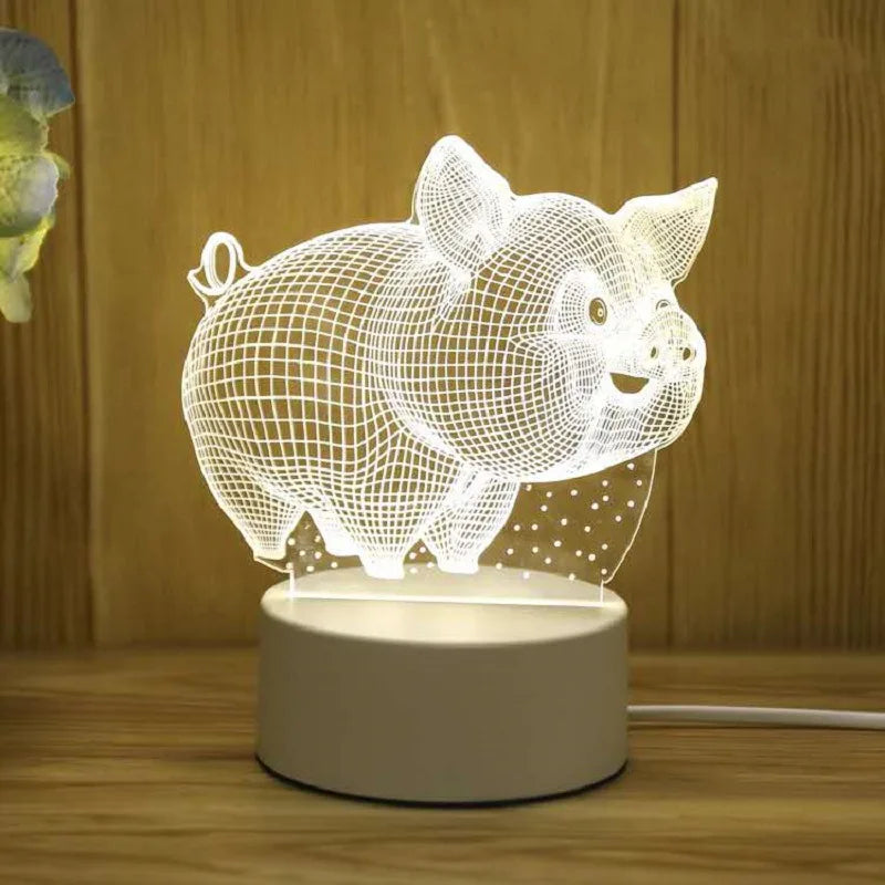 Romantic Heart Acrylic Lamp