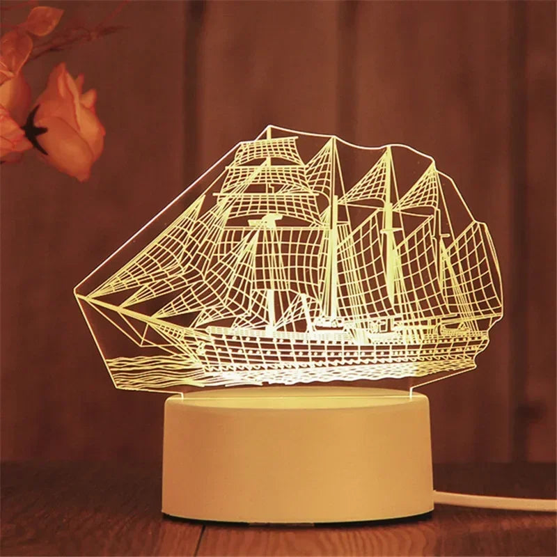 Romantic Heart Acrylic Lamp