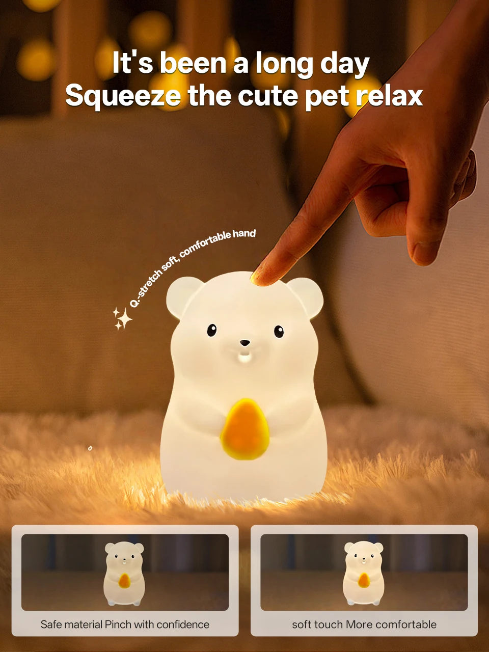 Silicone Duck Touch Light