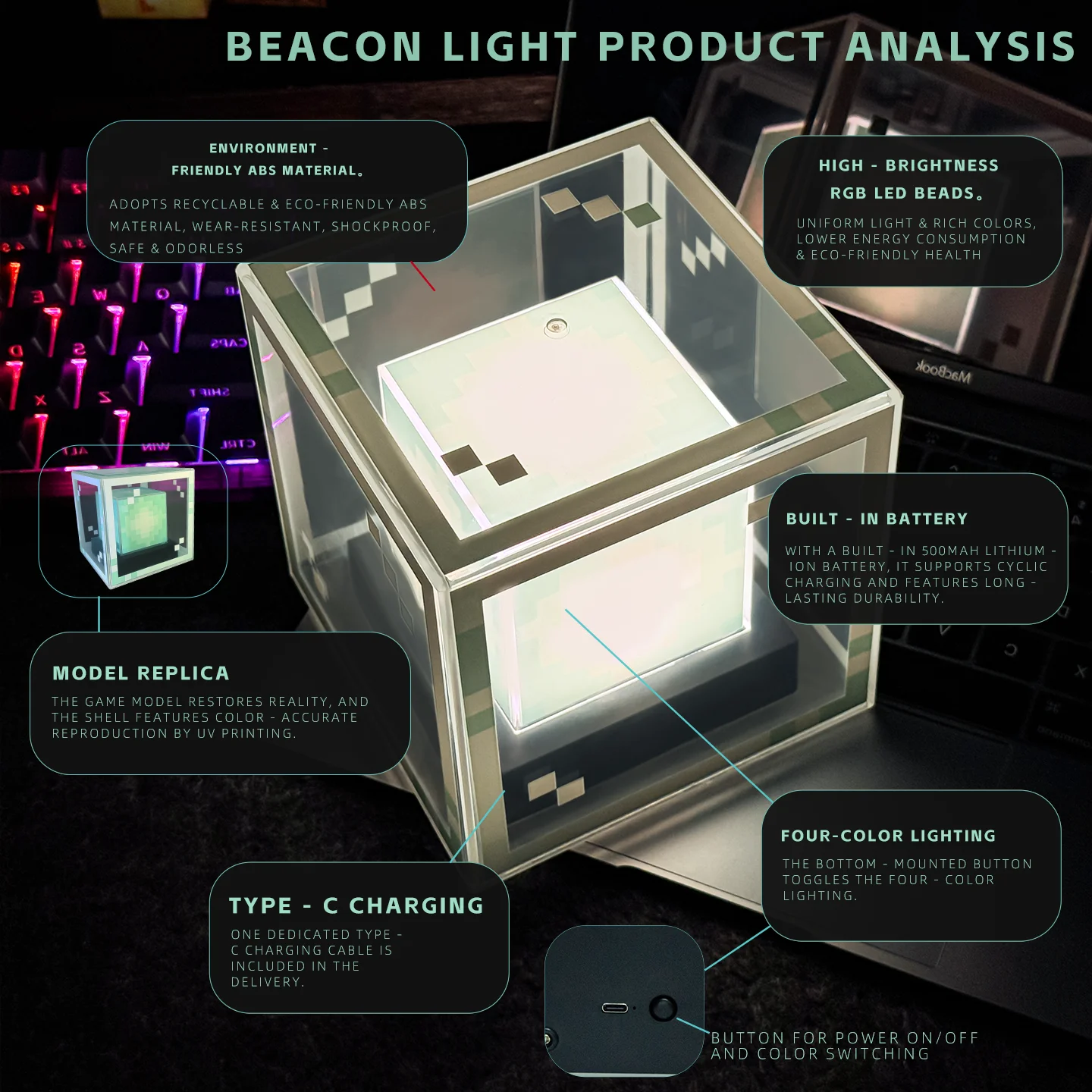 Pixel Beacon Desk Lamp