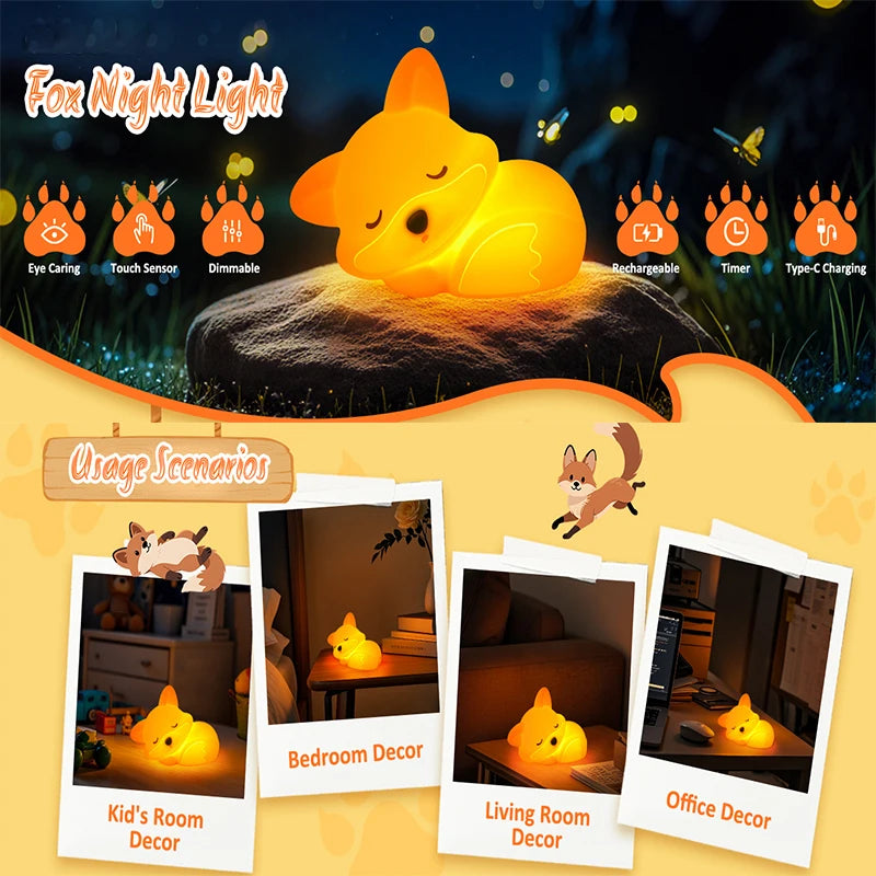 Squishy Fox Night Light