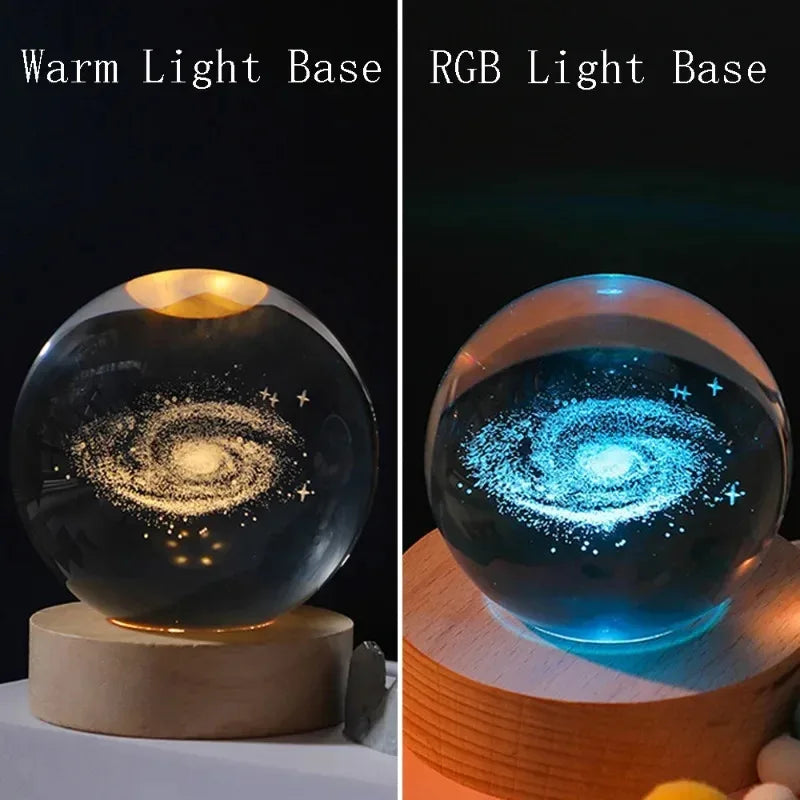 Crystal Solar System Lamp