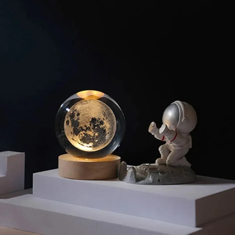 Crystal Solar System Lamp
